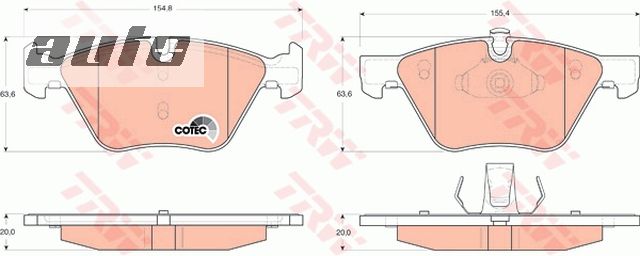 GDB1559 TRW KLOCKI HAMULCOWE PRZÓD BMW 3/E90,E91/ 05-