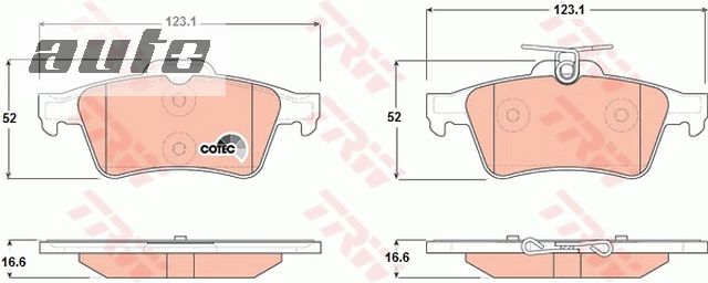 GDB1621 TRW KLOCKI HAMULCOWE
