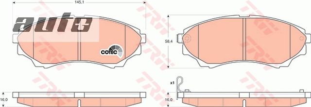 GDB3403 TRW KLOCKI HAMULC. FORD RANGER 2,5TD  02-