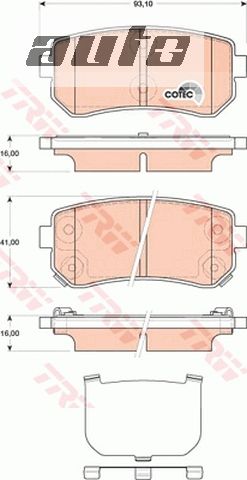 GDB3474 TRW KLOCKI HAMULCOWE