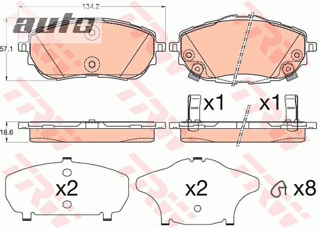 GDB3598 TRW KLOCKI HAMULCOWE