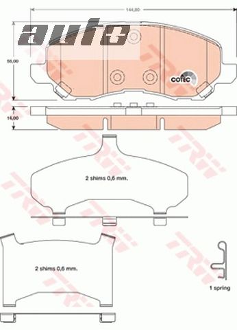 GDB4142 TRW KLOCKI HAMULCOWE