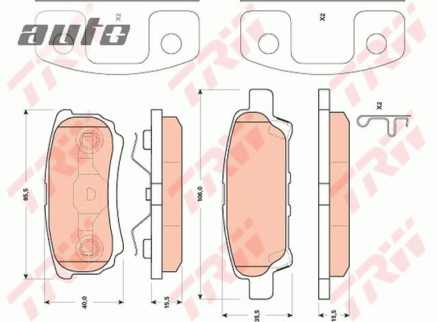 GDB4143 TRW KLOCKI HAMULCOWE