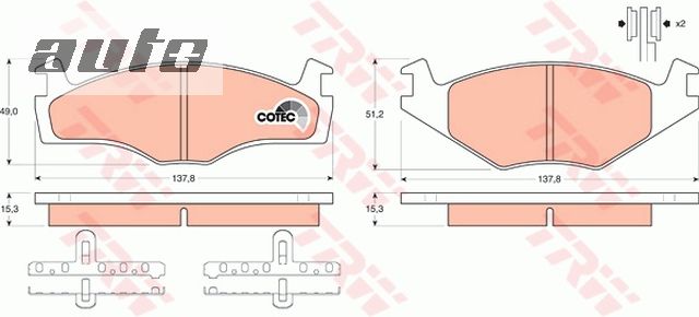GDB459 TRW KLOCKI HAMULCOWE 15