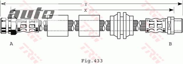 PHB440 TRW PRZEWÓD HAMULCOWY GIĘTKI VW SEAT