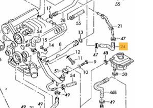 078121188B VW CLASSIC Przewód układu chłodznia