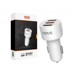 CC513 VIDVIE ŁADOWARKA SAMOCHODOWA 3,4A + KABEL IPHONE
