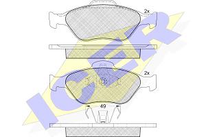 181343 ICER KLOCKI HAMULC. FORD FIESTA  00- (+ABS)