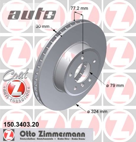 150.3403.20 ZIMMERMANN TARCZA HAMULCOWA