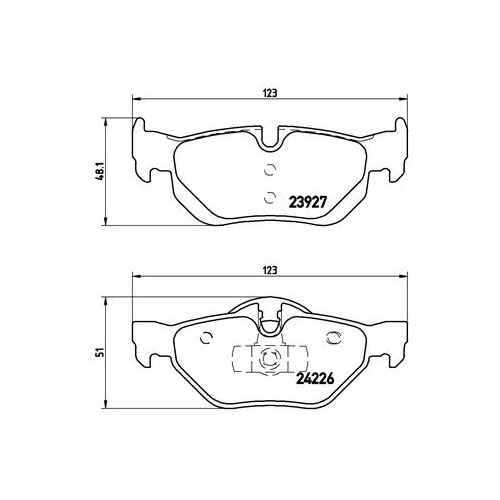 P 06 038 BREMBO KLOCKI HAMULC. BMW 3 E90  05- TYŁ