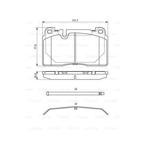 0986494694 BOSCH Klocki hamulcowy kpl. przód AUDI Q5 2.0/2.0D/3.0D 06.12-