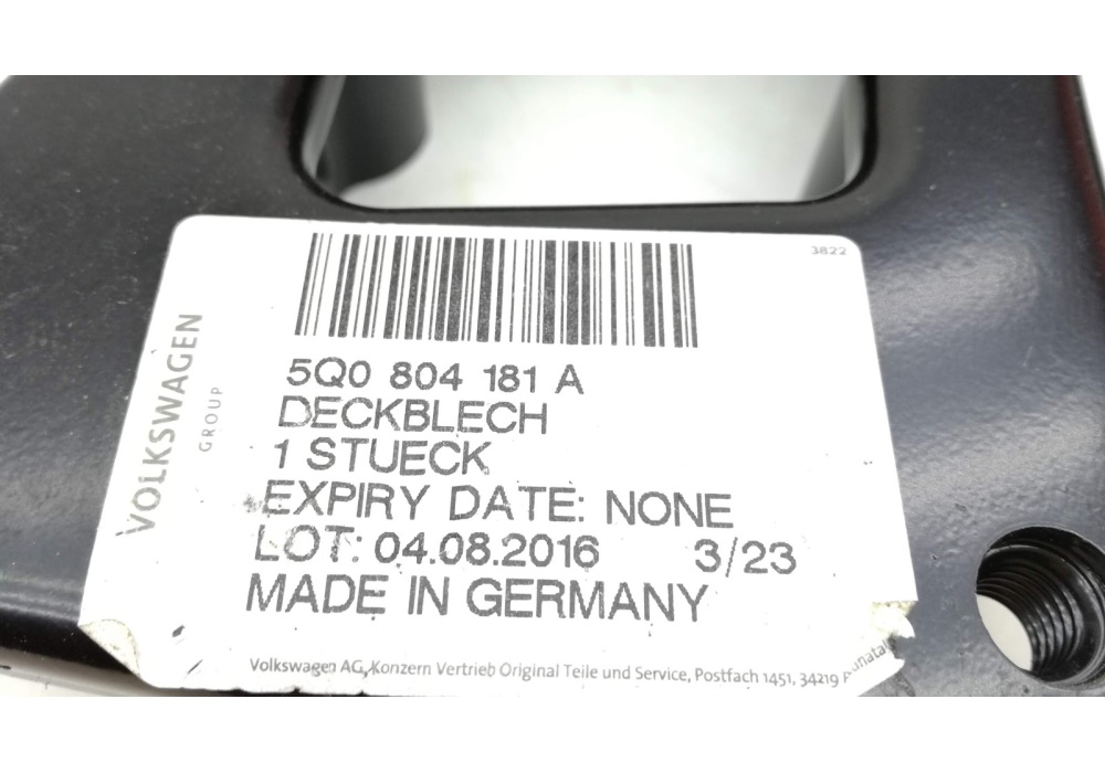 5Q0804181B VAG Osłona blaszana końcówka podłużnicy lewa VW Golf