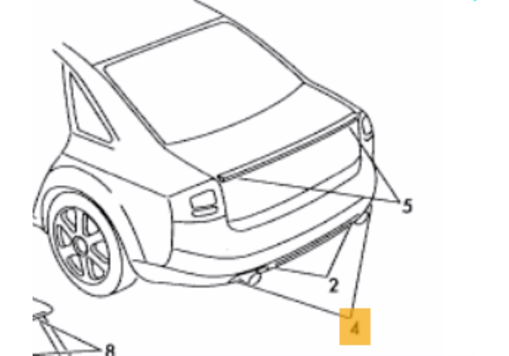 8E0071611B041 VAG OSŁONA AERODYNAMICZNA spoiler tył Audi A4 B6