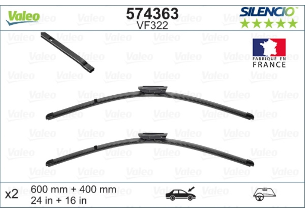 574363 VALEO WYCIERACZKI 600/400