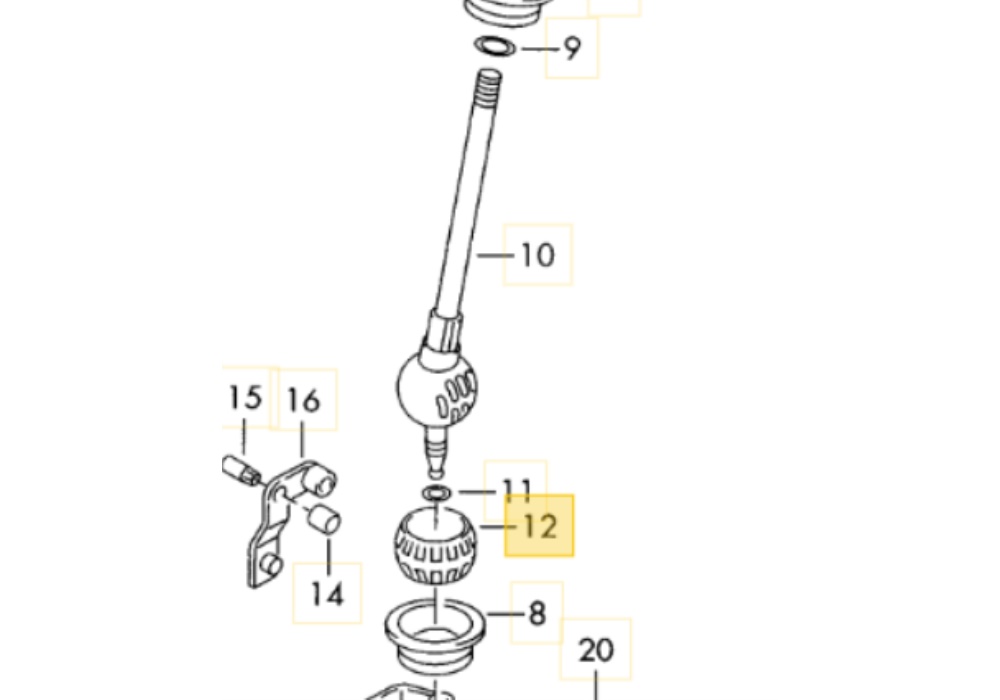 7M0711251 VAG Koszy wybieraka skrzyni biegów VW Sharan SEAT Alhambra FORD Galaxy