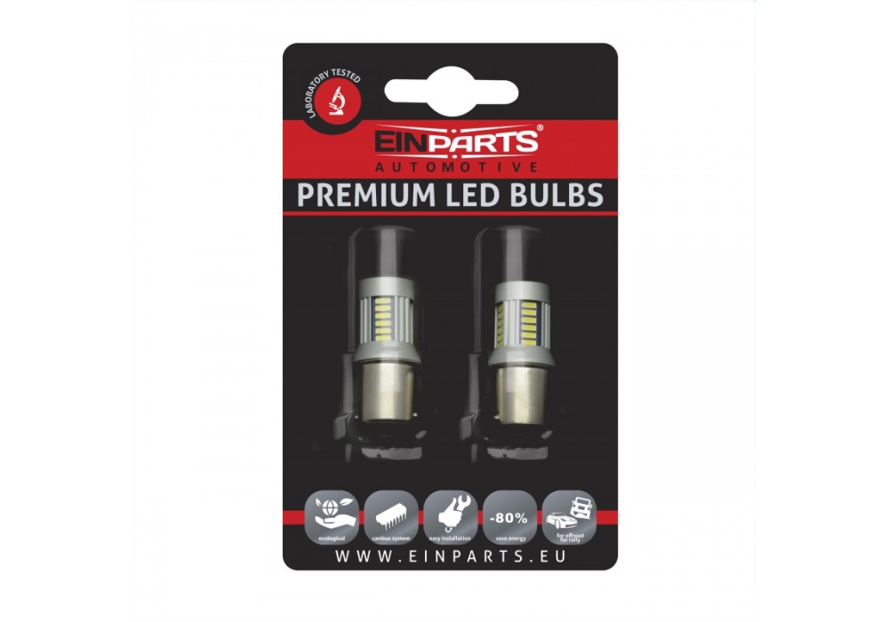 EPL144 EINPARTS P21W 1156 30SMD 4014 CANBUS 12/24V - 2 SZT