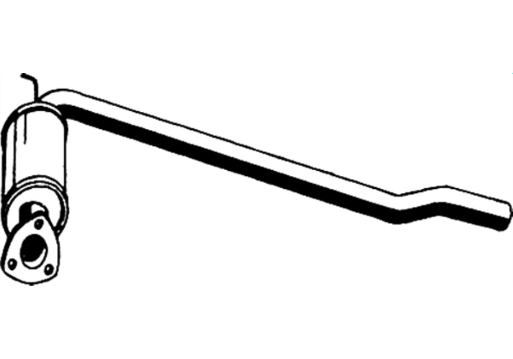 04.066 ASMET Tłumik układu wydechowego przód VW TRANSPORTER IV 2.4D 07.90-04.98