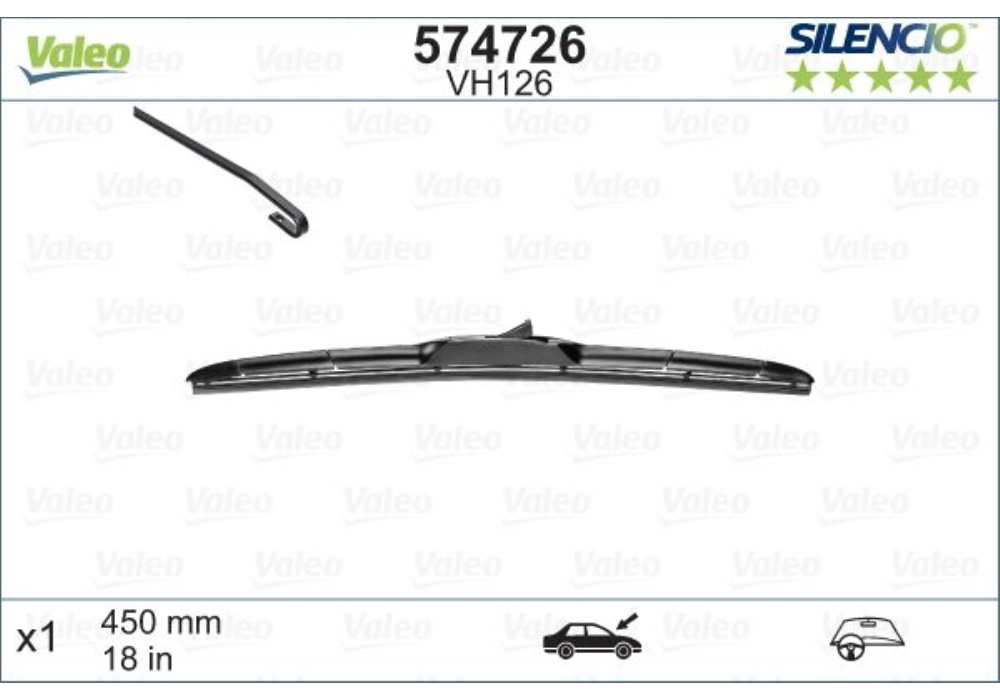 574726 VALEO WYCIERACZKA VALEO  450 mm hybrydowa