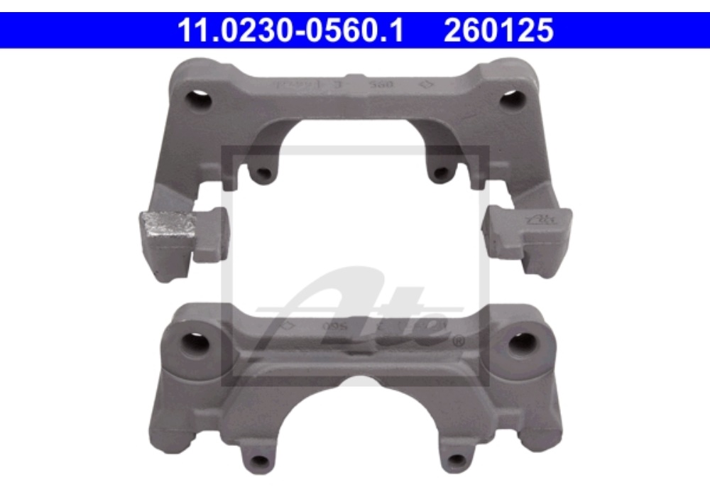 11.0230-0560.1 ATE Jarzmo zacisku hamulcowego przód L/P pasuje do: AUDI A4 B6, A4 B7, A6 C5; SEAT E