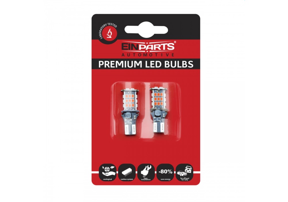 EPL187 EINPARTS CZERWONA W16W T15 30SMD 3020 CANBUS 10-30V