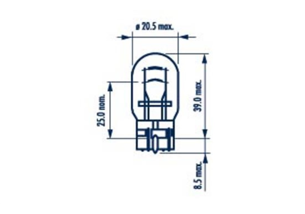 17919 NARVA ZAROWKA CALOSZKLANA  W21/5W 12V W3x16q