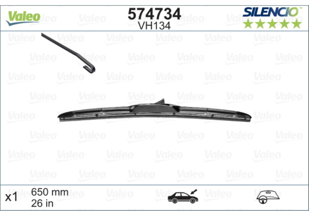 574734 VALEO WYCIERACZKA HYBRYDOWA 650MM