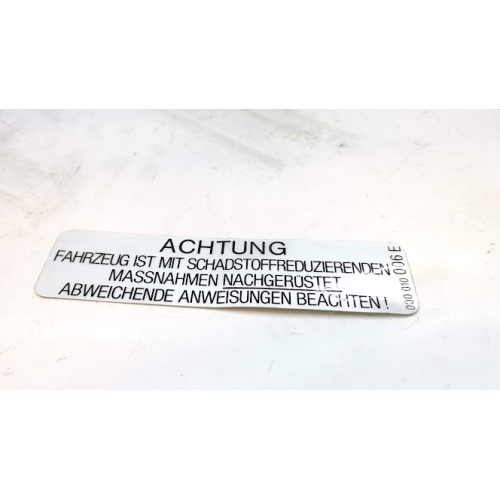 000010006E VAG NALEPKA INFORMACYJNA