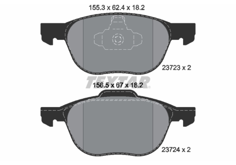2372301 TEXTAR KLOCKI HAMULCOWE FOCUS II PRZÓD