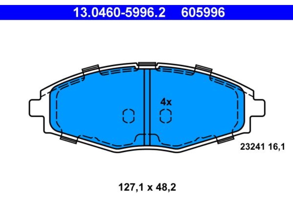 13.0460-5996.2 ATE KLOCKI HAMULCOWE