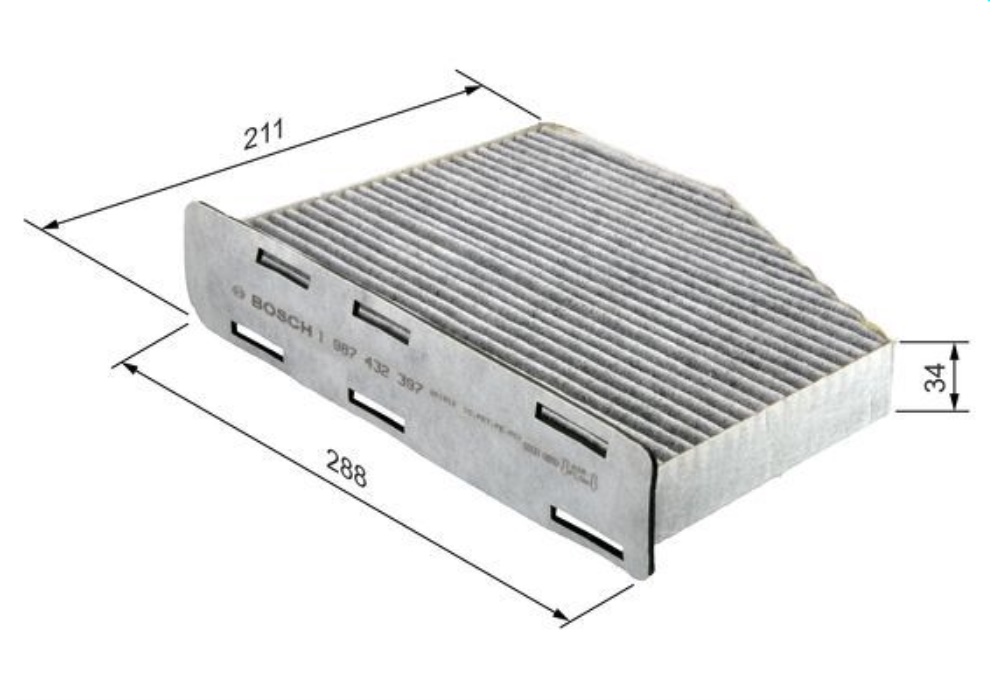 1987432397 BOSCH FILTR KABINOWY - węglowy