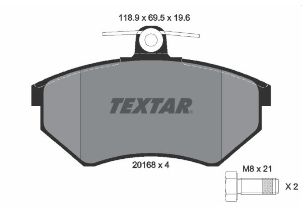 2016804 TEXTAR KLOCKI HAMULCOWE