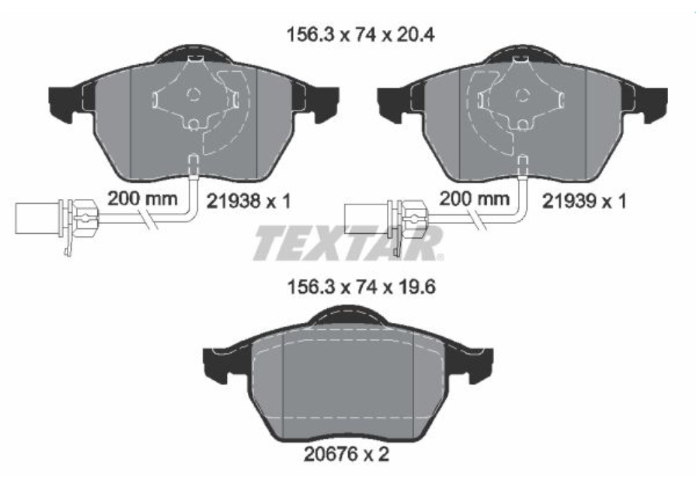 2193801 TEXTAR KLOCKI HAMULCOWE