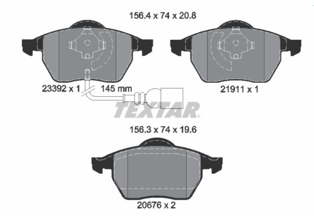 2339201 TEXTAR KLOCKI HAMULCOWE23392