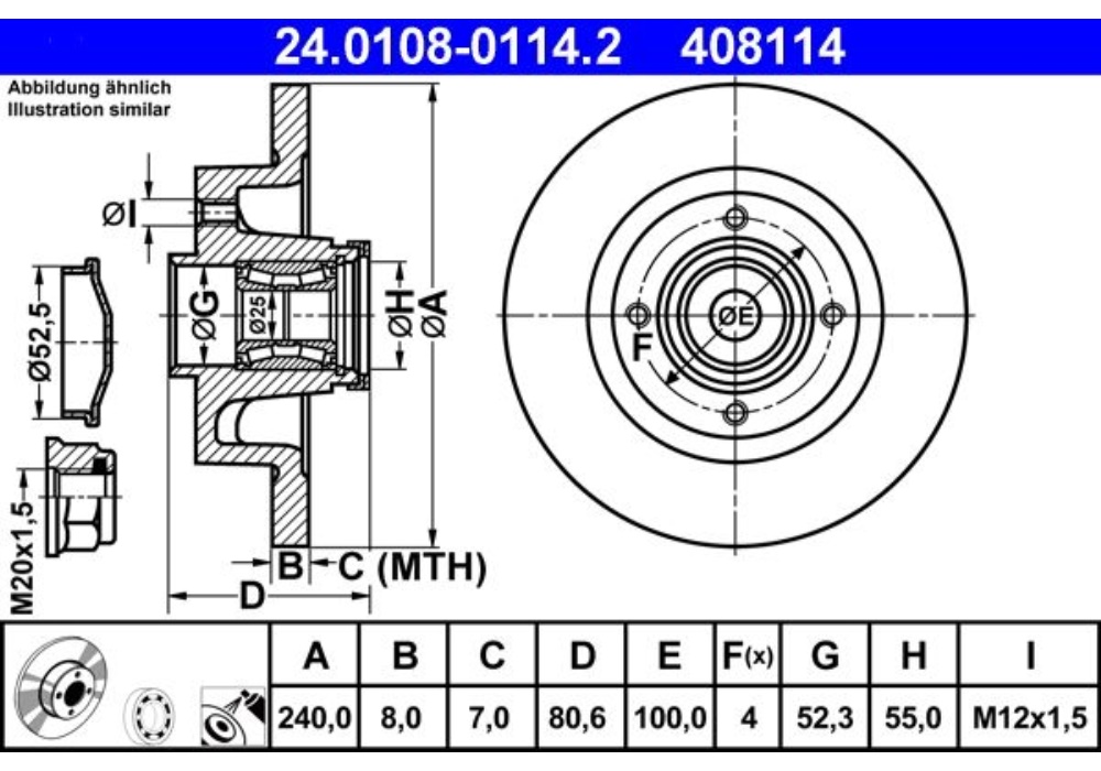 24.0108-0114.2 ATE TARCZA HAMULCOWA