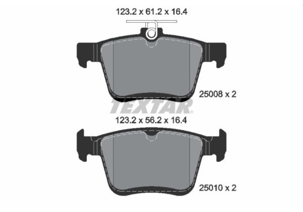 2500801 TEXTAR KLOCKI HAMULCOWE