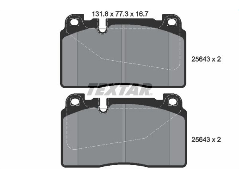 2564301 TEXTAR Klocki hamulcowy kpl. przód AUDI Q5 2.0/2.0D/3.0D 06.12-