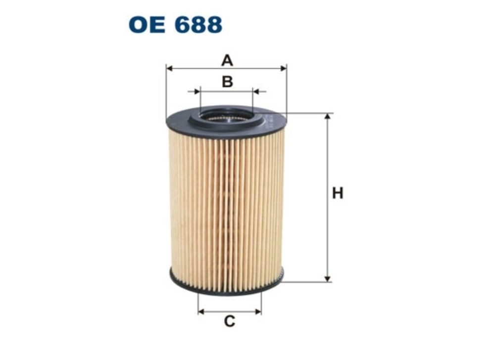 OE688 FILTRON FILTR OLEJU (WKŁAD) FABII/OCTII/ROII/SUII/1,6/2,0D