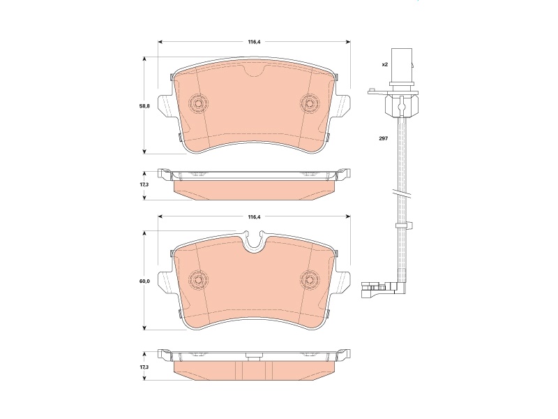 GDB1866 TRW KLOCKI HAMULCOWE