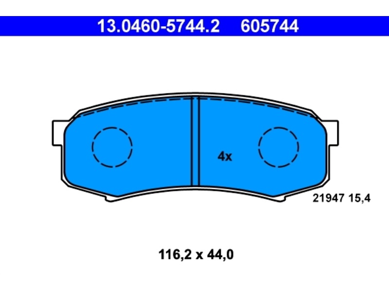 13.0460-5744.2 ATE KLOCKI HAMULCOWE