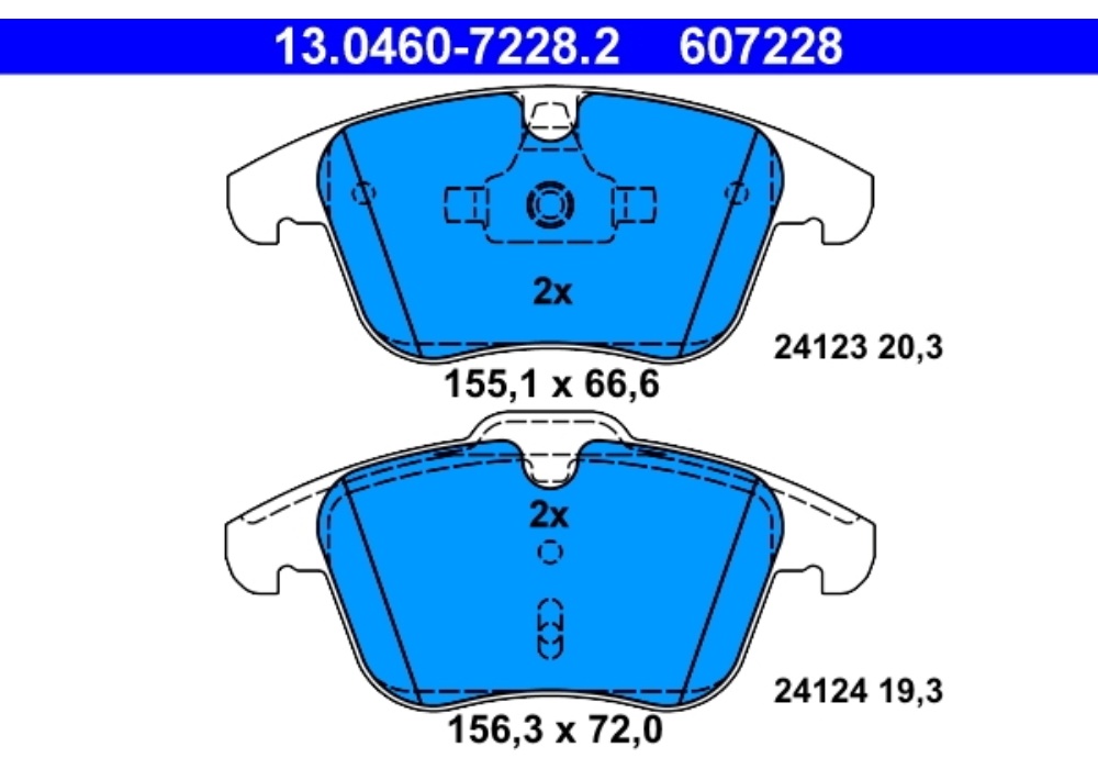 13.0460-7228.2 ATE KLOCKI HAMULCOWE FORD S-MAX 06-