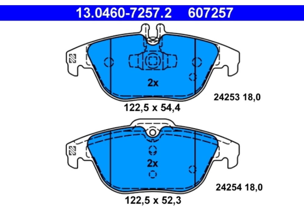 13.0460-7257.2 ATE KLOCKI HAMULCOWE