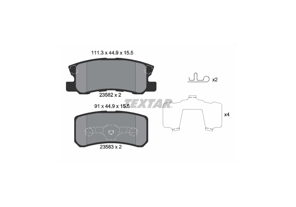 2358202 TEXTAR KLOCKI HAMULCOWE