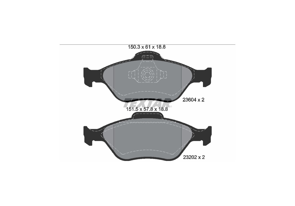 2360406 TEXTAR KOLCKI HAM. FIESTA 00- ABS