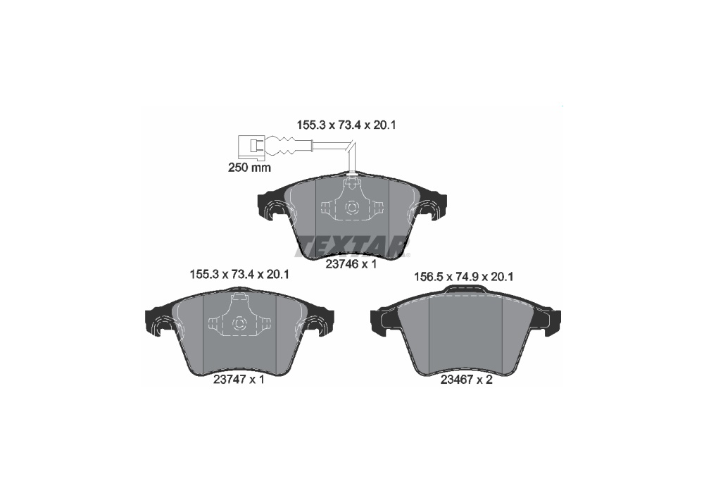 2374602 TEXTAR KLOCKI HAMULCOWE
