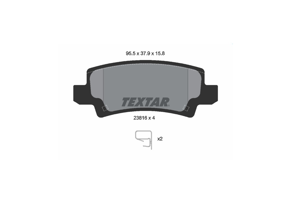 2381601 TEXTAR KLOCKI HAMULCOWE
