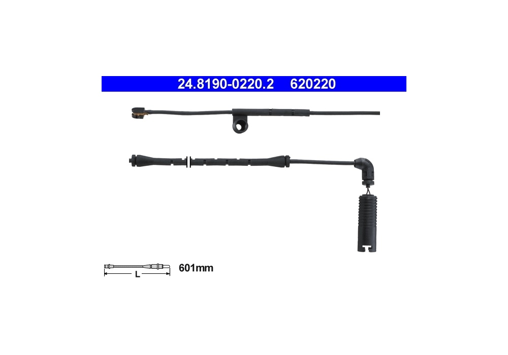 24.8190-0220.2 ATE CZUJNIK KLOCK. HAMULC. BMW 3 E46  98-05 PRZÓD