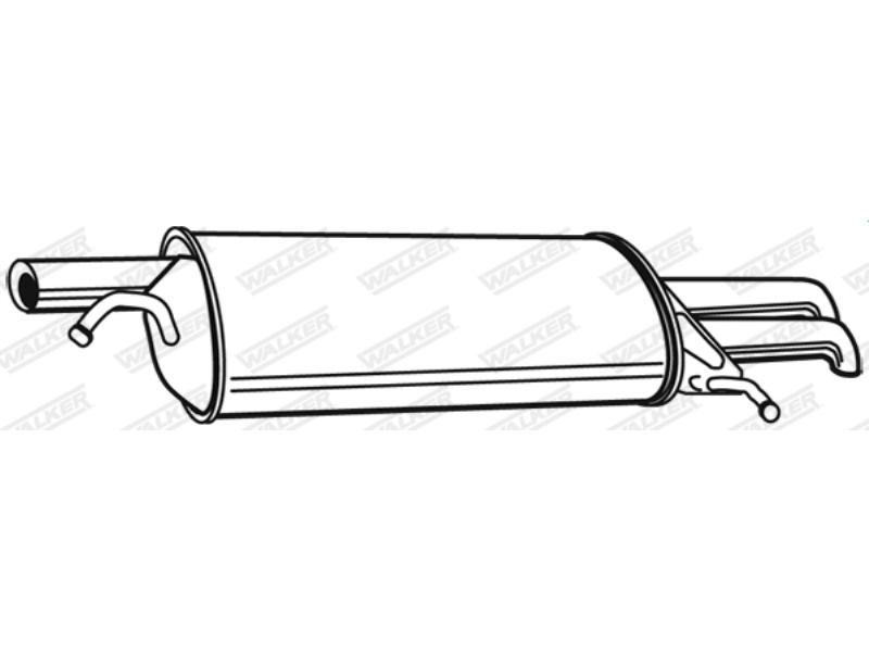 22079 WALKER Tłumik układu wydechowego tył SKODA SUPERB I; VW PASSAT B5, PASSAT B5.5 1.8-2.8