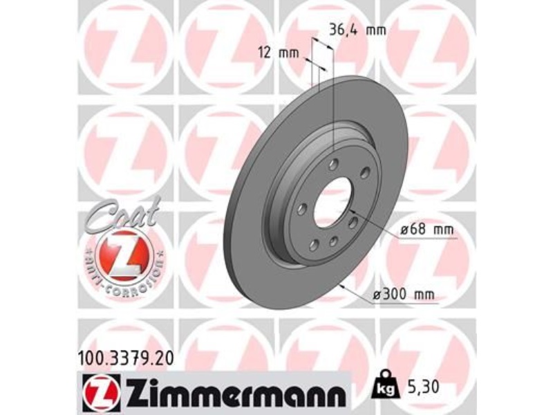 100.3379.20 ZIMMERMANN TARCZA HAMULCOWA