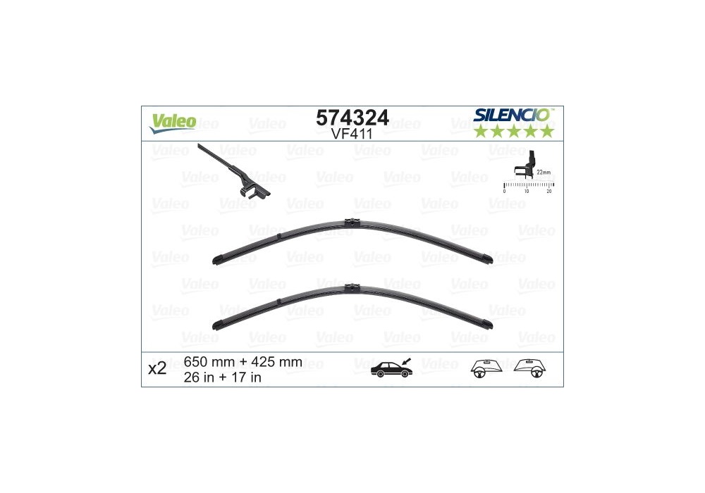 574324 VALEO PIÓRA WYCIERACZEK PRZED. FORD FOCUS II