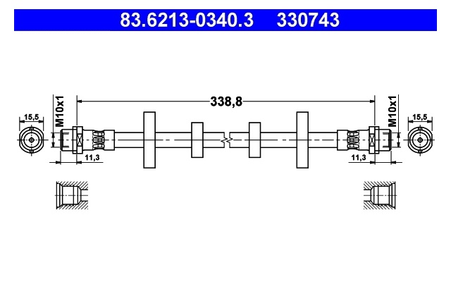 83.6213-0340.3 ATE PRZEWOD HAMULCOWY